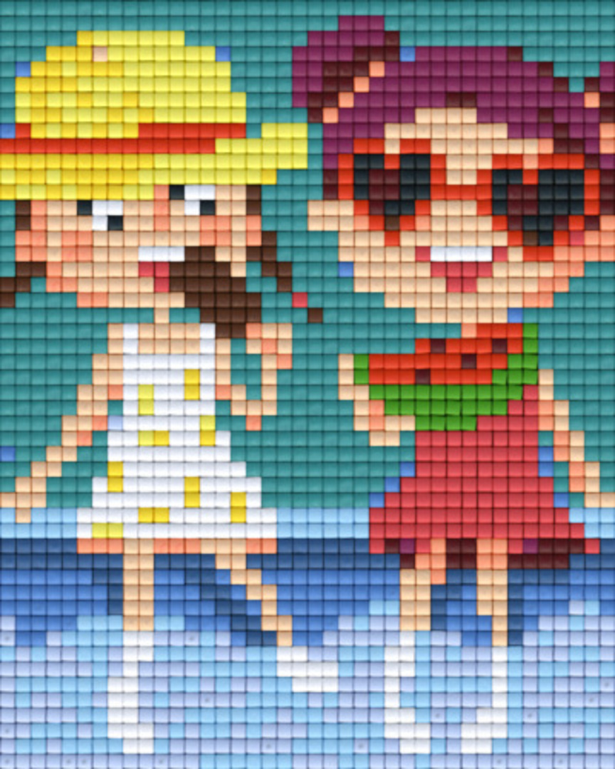 At The Pool One [1] Baseplate PixelHobby Mini-mosaic Art Kits image 0
